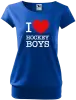 Dámské tričko I love hockey boys