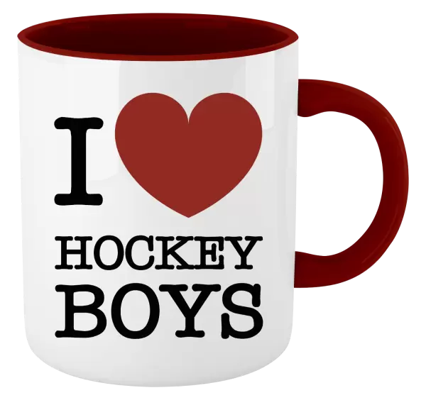 Hrnek I love hockey boys