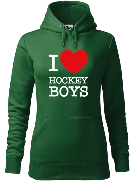 Dámská mikina I love hockey boys