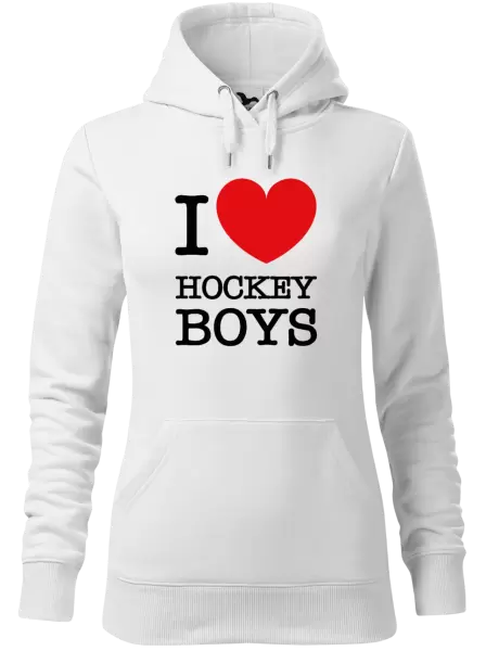 Dámská mikina I love hockey boys