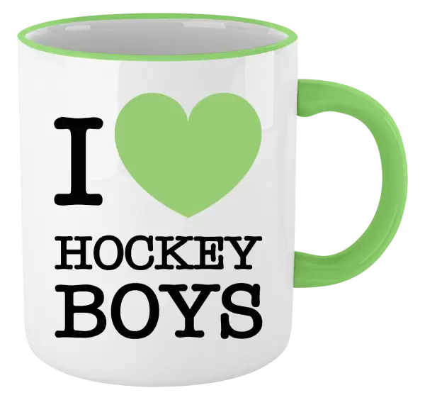 Hrnek I love hockey boys