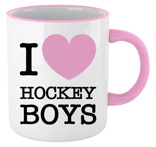 Hrnek I love hockey boys