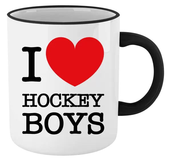 Hrnek I love hockey boys