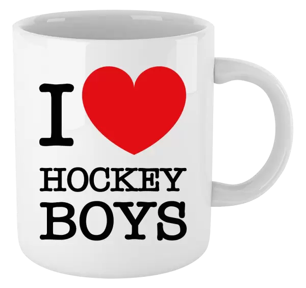 Hrnek I love hockey boys