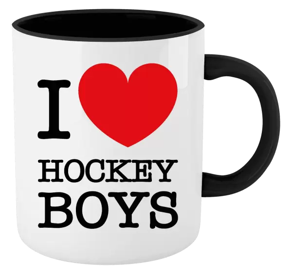 Hrnek I love hockey boys
