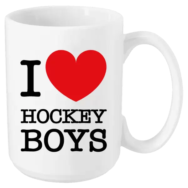 Hrnek I love hockey boys