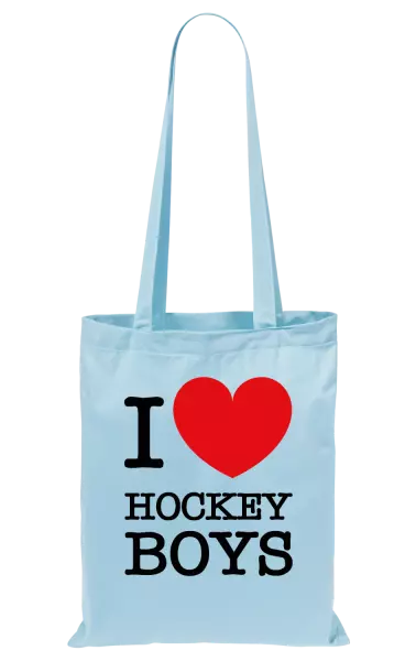 Látková taška I love hockey boys