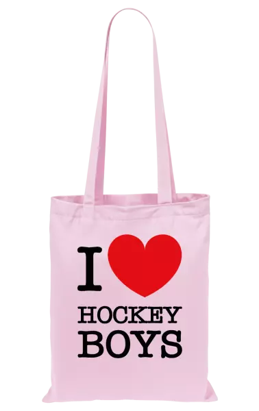 Látková taška I love hockey boys