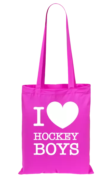 Látková taška I love hockey boys