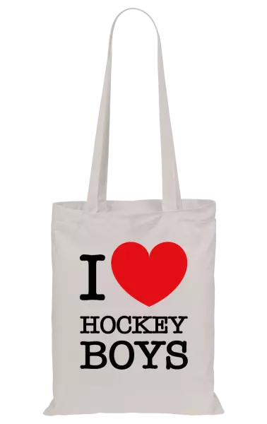 Látková taška I love hockey boys