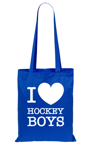 Látková taška I love hockey boys
