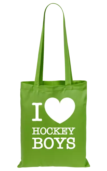 Látková taška I love hockey boys