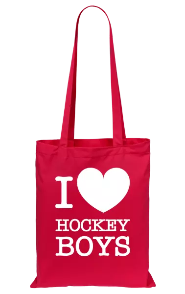 Látková taška I love hockey boys
