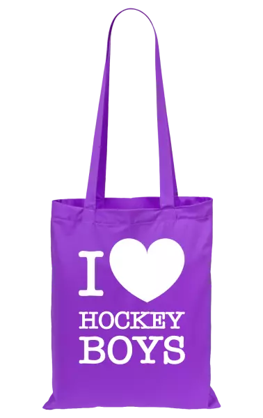 Látková taška I love hockey boys