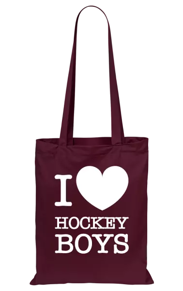 Látková taška I love hockey boys