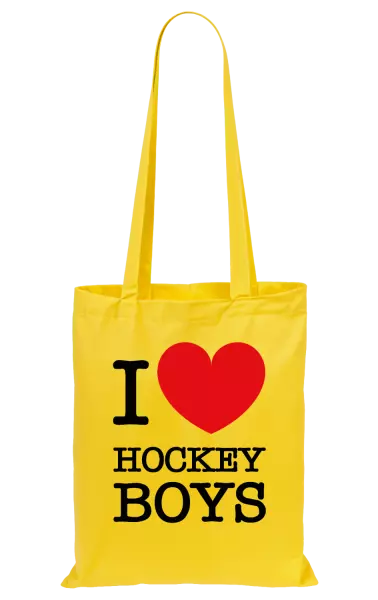 Látková taška I love hockey boys
