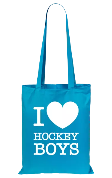 Látková taška I love hockey boys
