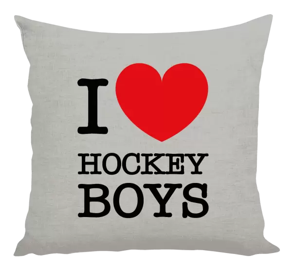 Polštář I love hockey boys