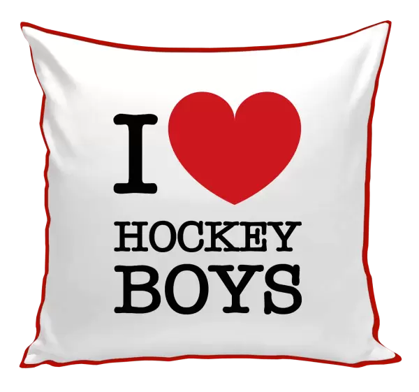 Polštář I love hockey boys
