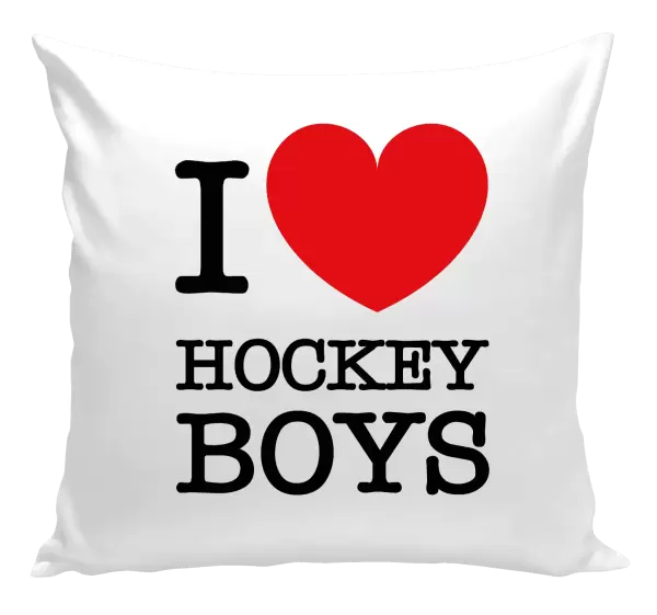 Polštář I love hockey boys