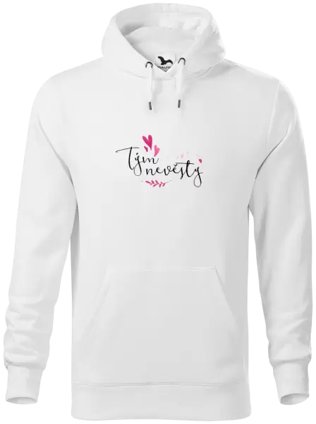 Pánská mikina Tým nevěsty - srdíčka a lístečky