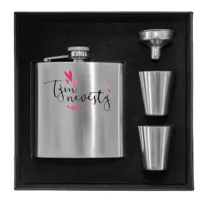 Placatka v krabičce Tým nevěsty - srdíčka a lístečky