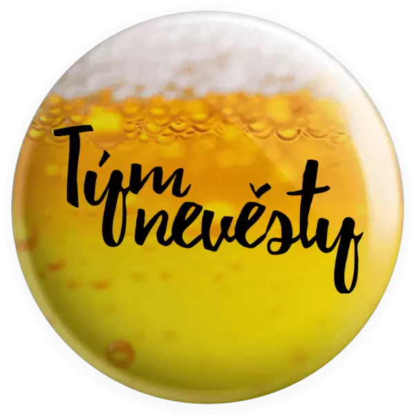 Placka Tým nevěsty - nápis 2