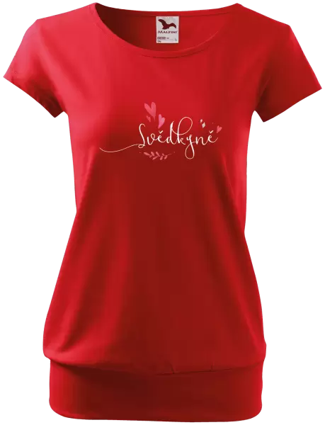 Dámské tričko Svědkyně - srdíčka a lístečky