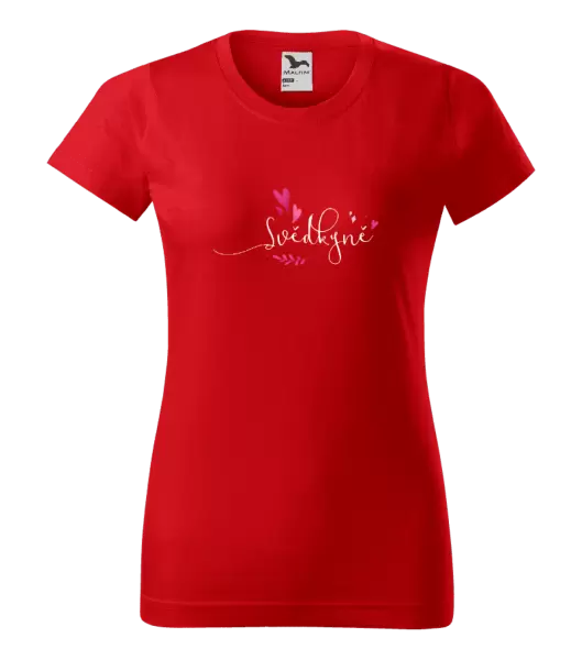 Dámské tričko Svědkyně - srdíčka a lístečky