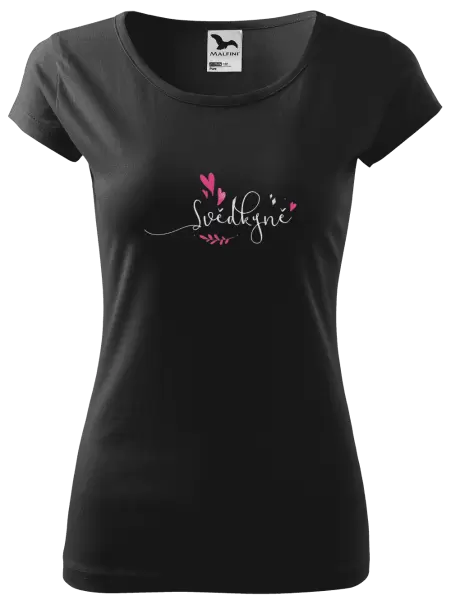 Dámské tričko Svědkyně - srdíčka a lístečky