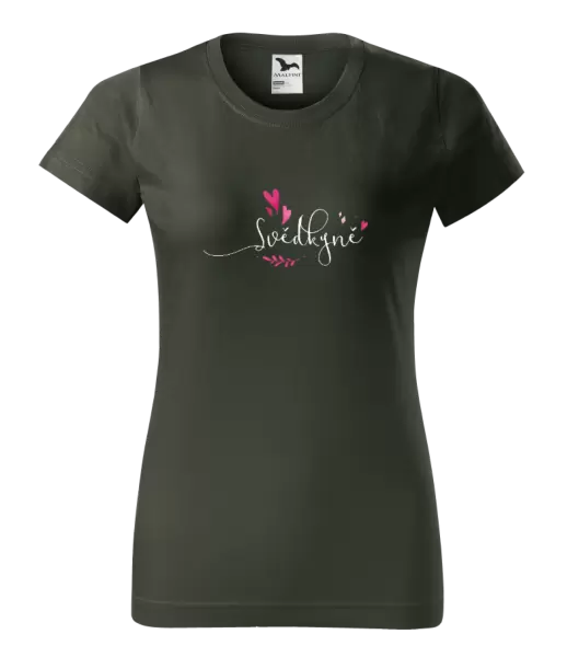 Dámské tričko Svědkyně - srdíčka a lístečky