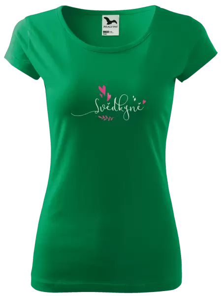 Dámské tričko Svědkyně - srdíčka a lístečky