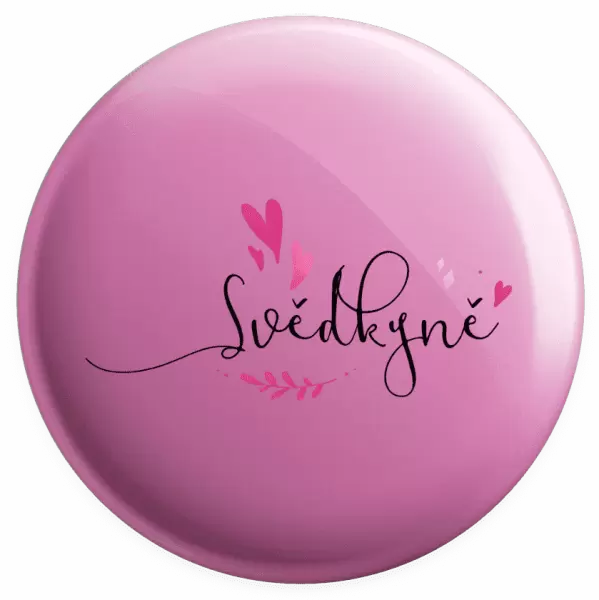 Placka Svědkyně - srdíčka a lístečky