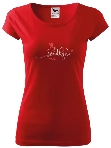 Dámské tričko Svědkyně - srdíčka a lístečky