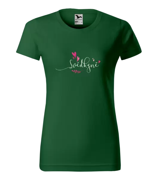 Dámské tričko Svědkyně - srdíčka a lístečky