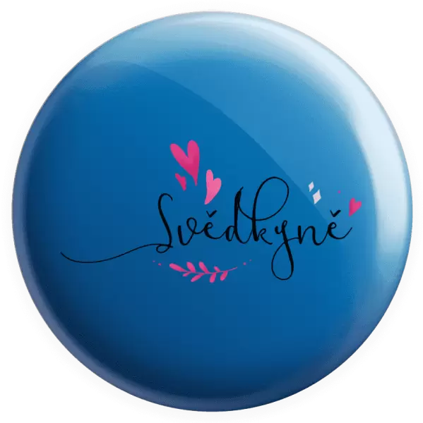 Placka Svědkyně - srdíčka a lístečky