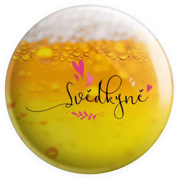 Placka Svědkyně - srdíčka a lístečky