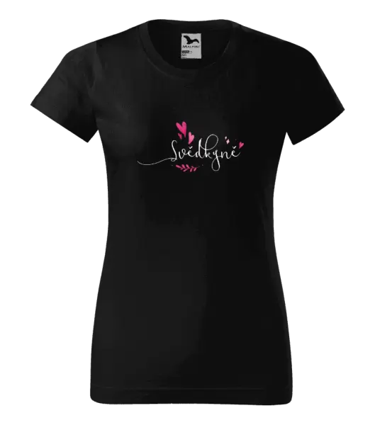 Dámské tričko Svědkyně - srdíčka a lístečky