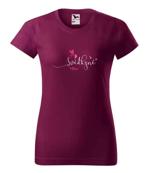 Dámské tričko Svědkyně - srdíčka a lístečky