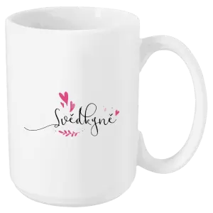 Hrnek Svědkyně - srdíčka a lístečky