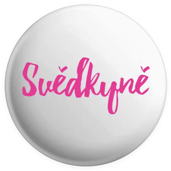 Placka Svědkyně - nápis 2