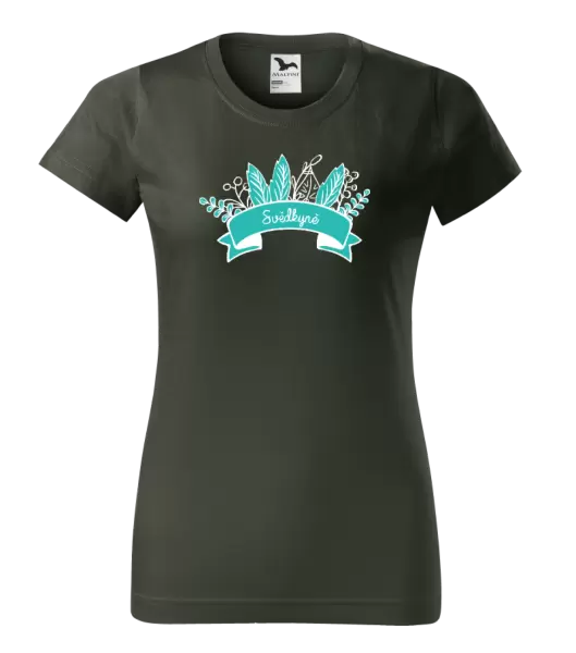 Dámské tričko Svědkyně - zelené lupeny