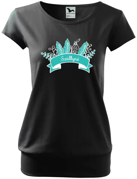 Dámské tričko Svědkyně - zelené lupeny