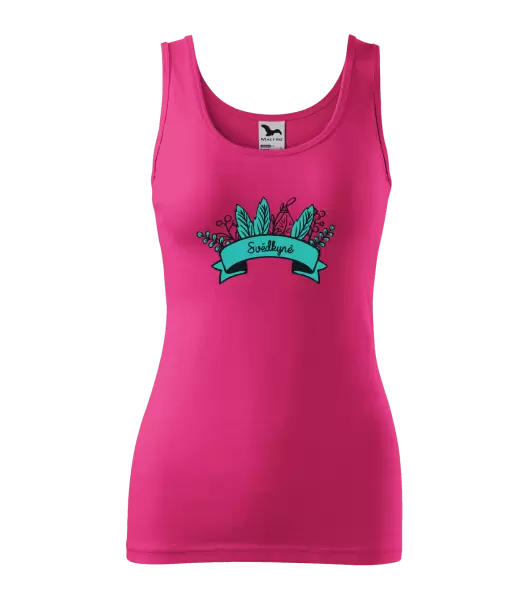 Dámské tílko Svědkyně - zelené lupeny