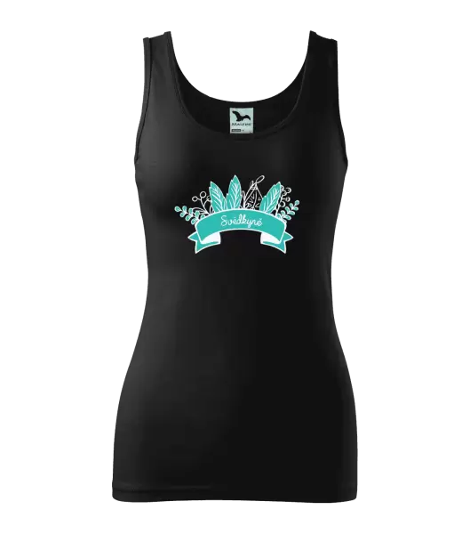 Dámské tílko Svědkyně - zelené lupeny