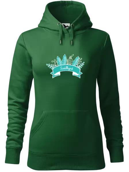 Dámská mikina Svědkyně - zelené lupeny