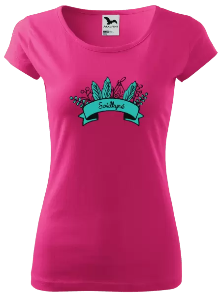 Dámské tričko Svědkyně - zelené lupeny