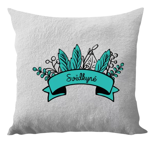 Polštář Svědkyně - zelené lupeny