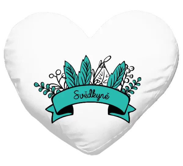 Polštář Svědkyně - zelené lupeny