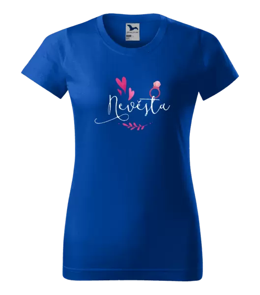 Dámské tričko Nevěsta - srdíčka a lístečky